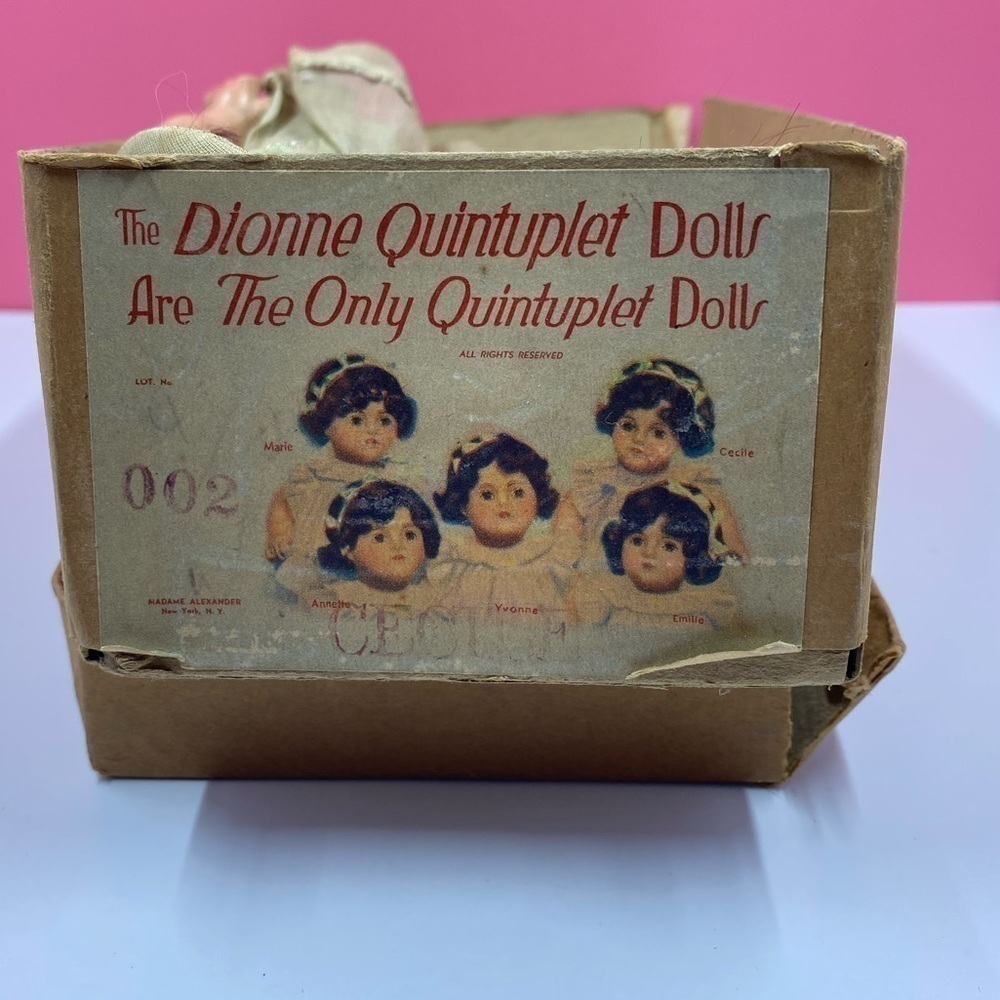 VINTAGE~1936 COMPOSITION MADAME ALEXANDER~’CECILE’ DIONNE QUINTUPLET DOLL~BR - Picture 8 of 8